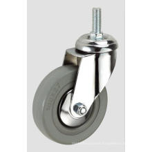 3inch Gray Rubber Thread Industry Caster Without Brake